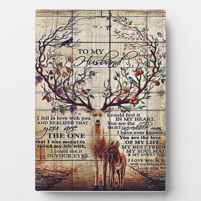 Mein Mann Design | Brief an den Ehemann Fotoplatte (Vorderseite)