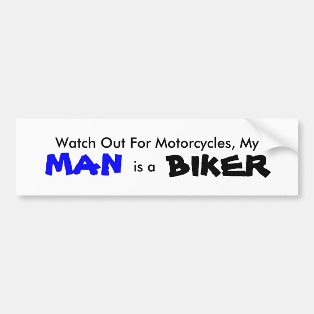 Mein Mann ist ein Biker-Autoaufkleber Autoaufkleber (Vorne)