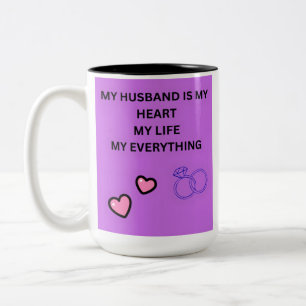 MEIN MANN IST MEIN HERZ MEIN LEBEN MEIN ALLES ZWEIFARBIGE TASSE