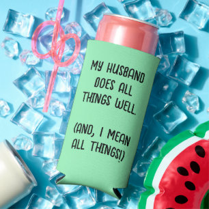 Mein Mann macht alles gut. Mint Green Selters Dosenkühler