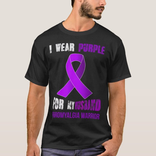 Mein Mann - mein Fibromyalgie-Krieger T-Shirt (Vorderseite)