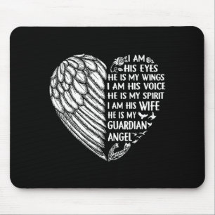 Mein Mann mein Schutzengel ich bin seine Frau Mousepad