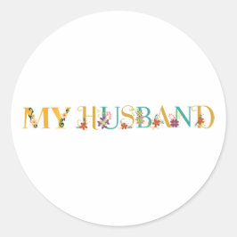 Mein Mann Runder Aufkleber