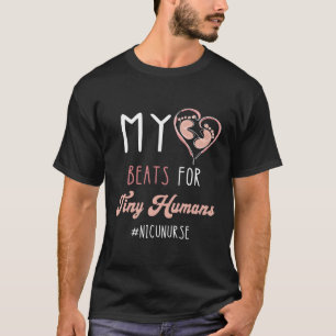 Mein Mann schlägt für winzige Hus Nicunurse Neonat T-Shirt
