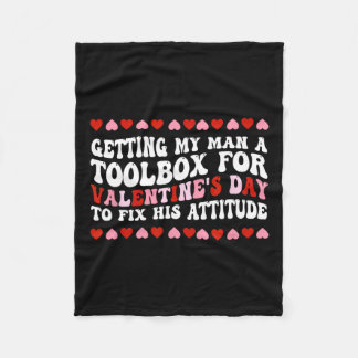 Mein Mann zum Valentinstag eine Toolbox Fleecedecke
