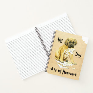 Mein Mastiff Ate meine Hausaufgaben Notizbuch
