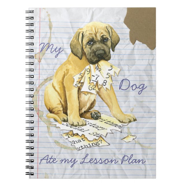 Mein Mastiff Ate my Lessingplan Notizblock (Vorderseite)