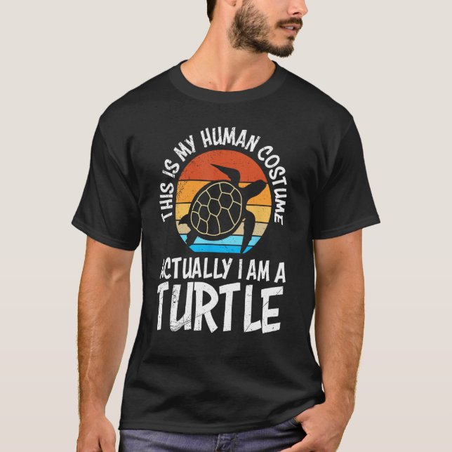 Mein menschliches Kostüm Ich bin eine Schildkröte T-Shirt (Vorderseite)