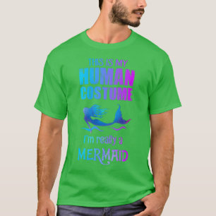 Mein menschliches Kostüm Mermaid-Halloween-Kostüm T-Shirt
