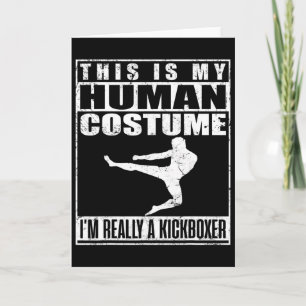 Mein menschliches Kostüm-Shirt Ich bin ein Kickbox Karte
