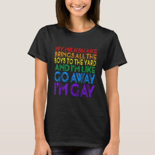 Mein Milkshake bringt alle Jungs LGBT-Flagge Regen T-Shirt