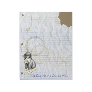 Mein Miniatur-Poodle Ate mein Lektionsplan Notizblock