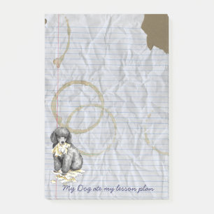 Mein Miniatur-Poodle Ate my Lessingplan Post-it Klebezettel