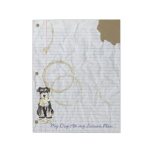 Mein Miniaturschnauzer hat meinen Lektionsplan gel Notizblock