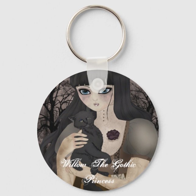 Mein mit Augen Schwarzer-Felin-Schlüsselanhänger Schlüsselanhänger (Vorderseite)