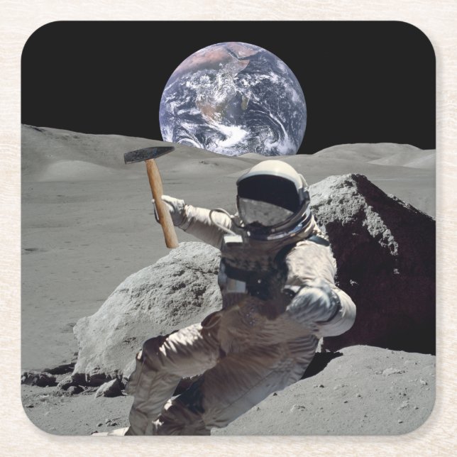 Mein Mond Rechteckiger Pappuntersetzer (Vorderseite)