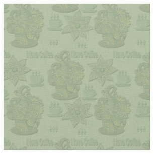 Mein monochromes "I Liebe Coffee"-Design Stoff