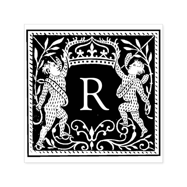 Mein Monogramm Regal Renaissance-Letter Permastempel (Design)