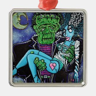 Mein Monster meine Braut Silbernes Ornament