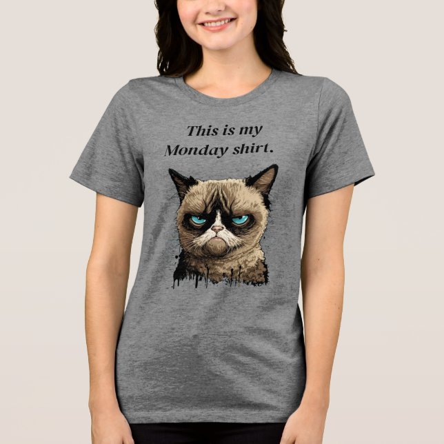 Mein Montag-Shirt Tri-Blend Shirt (Vorderseite)