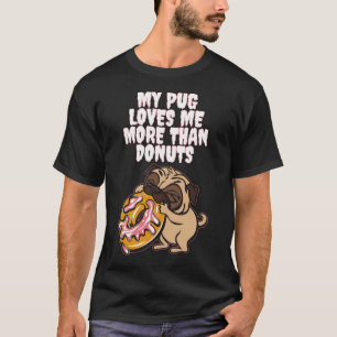 MEIN MOPS LIEBEN MICH MEHR ALS DONUTS-Regenbogen-G T-Shirt