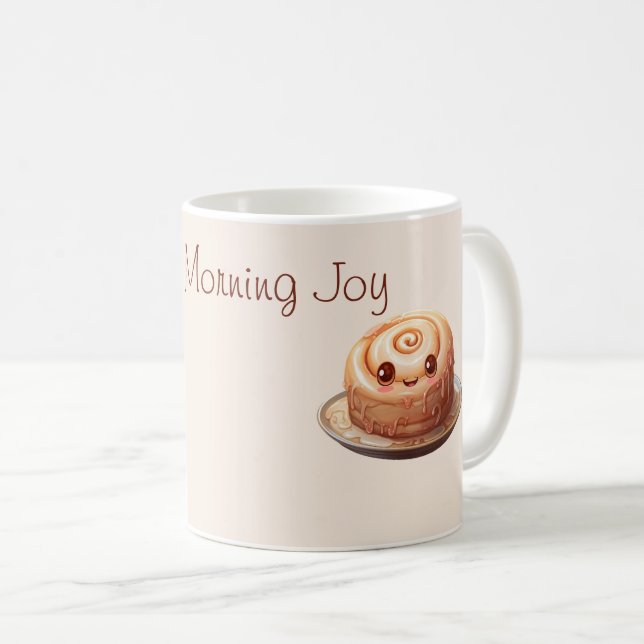 Mein Morgen Freude Personalisiert Cinnamon Roll Cu Kaffeetasse (VorderseiteRechts)