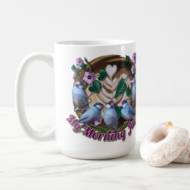 Mein Morgen-JAVA mit Java-Sperlingen Kaffeetasse (Mit Donut)
