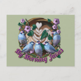 Mein morgendliches JAVA mit Java-Sperlingen Postkarte