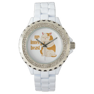 Mein motivierend Zitat aus fauler Katze Armbanduhr