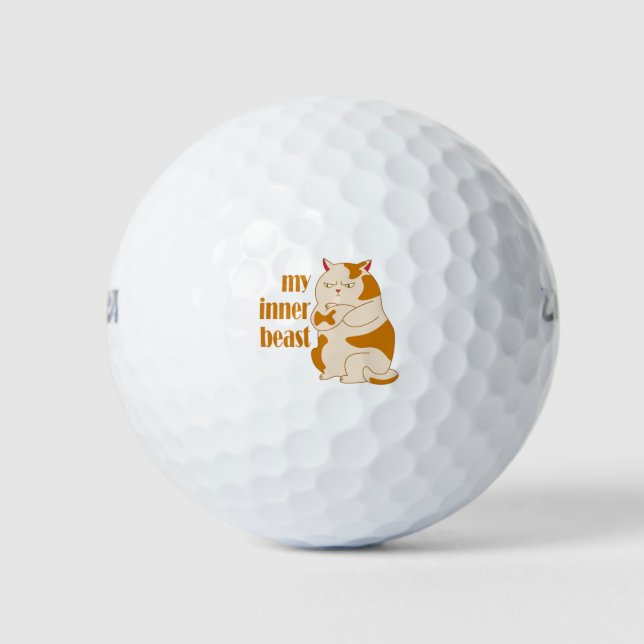 Mein motivierend Zitat aus fauler Katze Golfball (Vorderseite)