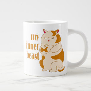 Mein motivierend Zitat aus fauler Katze Jumbo-Tasse