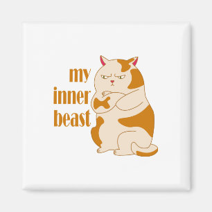 Mein motivierend Zitat aus fauler Katze Magnet