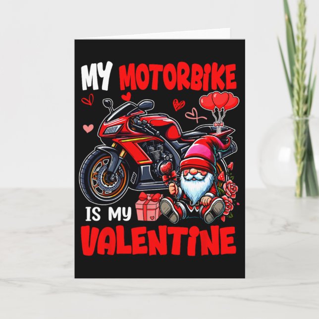 Mein Motorrad ist mein Valentins-Biker-Liebhaber-G Karte (Vorderseite)