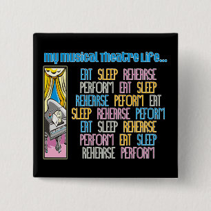 Mein musikalisches Theater-Leben-Knopf Button