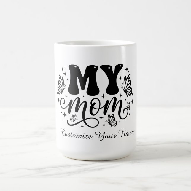Mein Mutter Ästhetik Schmetterling Muttertag-Shirt Kaffeetasse (Mittel)