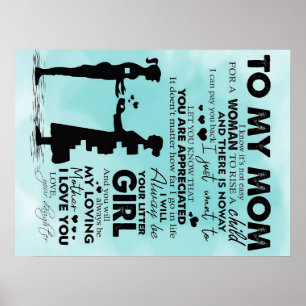 Mein Mutter-Design Brief an Mami Poster