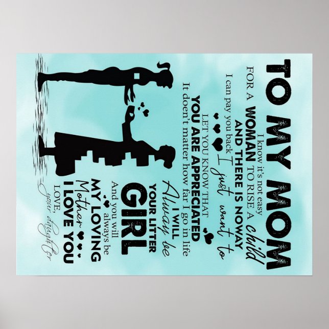 Mein Mutter-Design | Brief an Mami Poster (Vorne)