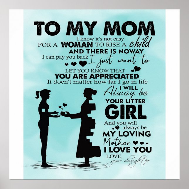 Mein Mutter-Design | Brief an Mami Poster (Vorne)