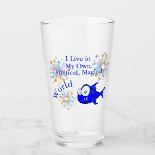 Mein mystical Magical World Blue Shark Glass Glas