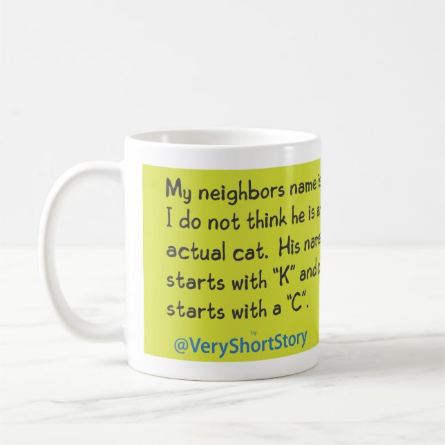 mein Nachbarname ist Kat. Kaffeetasse (Links)