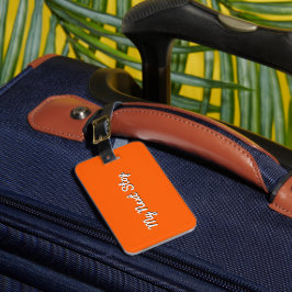 Mein nächster Stopp - Anpassbares Orangendesign Gepäckanhänger
