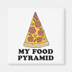 Mein Nahrungsmittelpyramide-Pizza-Cartoon Magnet
