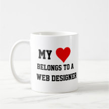 Mein Name gehört zu einer Web-Designer-Tasse