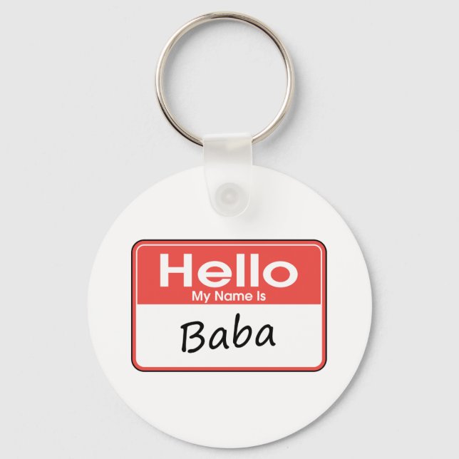 Mein Name ist Baba Schlüsselanhänger (Vorderseite)