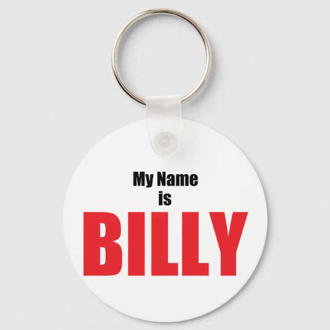 Mein Name ist Billy Schlüsselanhänger (Vorderseite)