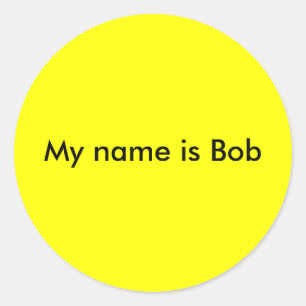 Mein Name ist Bob Runder Aufkleber