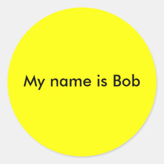 Mein Name ist Bob Runder Aufkleber