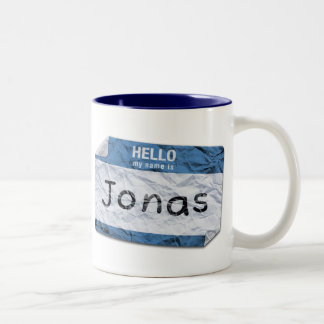 mein Name ist Jonas-Tasse Zweifarbige Tasse