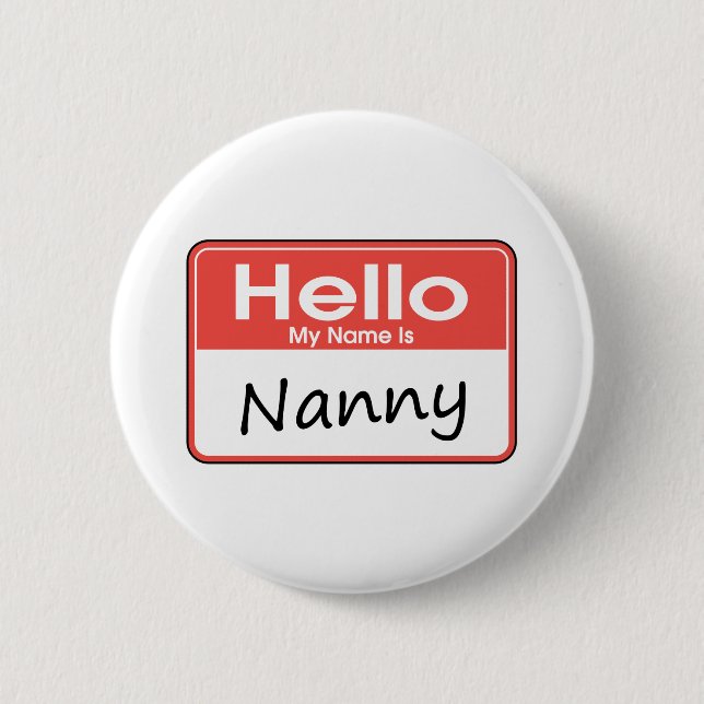 Mein Name ist Kindermädchen Button (Vorderseite)