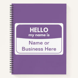 Mein Name ist Lila und weiß SpiralNotebook Notizbuch